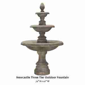 Giannini Garden Newcastle Three Tier Outdoor Fountain