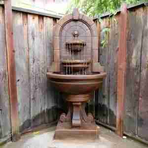 Giannini Garden Montefalco Wall Fountain with Concrete Water Spout