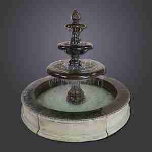 Giannini Garden Grand Newcastle Three Tier Easy Pond Fountain