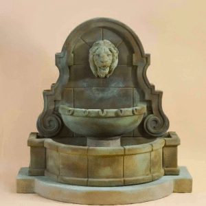 Giannini Garden Liguria Lion Wall Fountain With Step