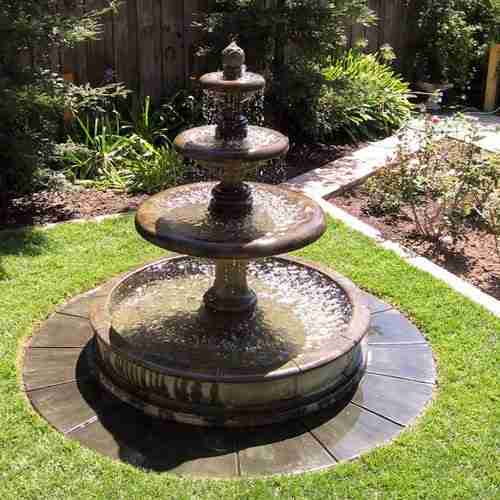 3 tier fountain with basin