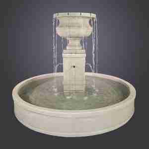 Giannini Garden Piazza Aventino Pond Fountain w/ Copper Spouts