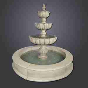 Giannini Garden Urbino Grande Three Tier Easy Pond Fountain