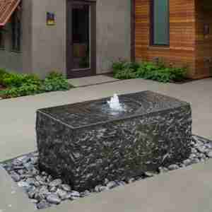 stone block fountain