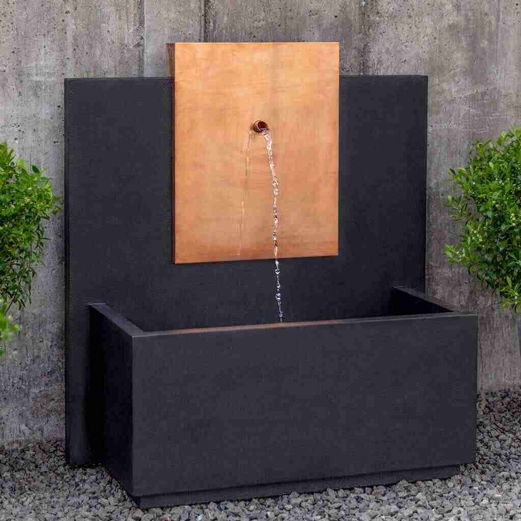 wall fountain with copper face