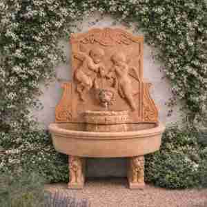 Fiore Cherub Wall Fountain