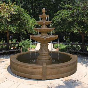Massarelli Four Tier Fountain with 6' Pool