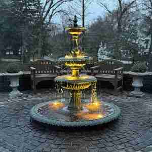 Magnus Greco Three Tier Cast Iron Fountain (Basin Sold Separate)