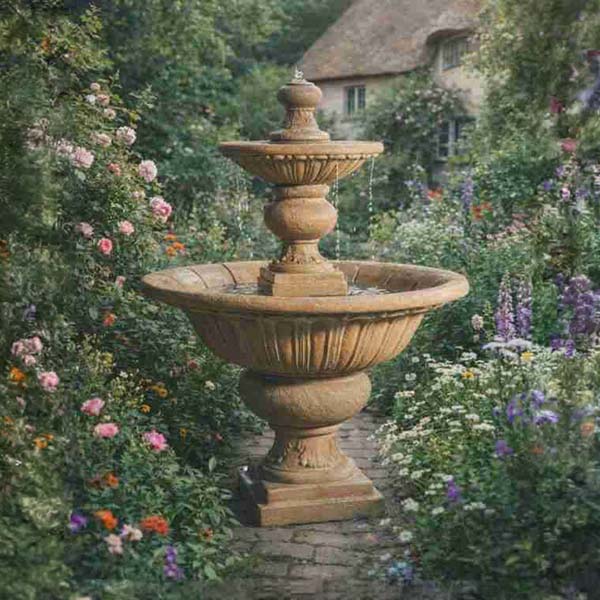 Fiore Large Formal Garden Fountain, For Pond