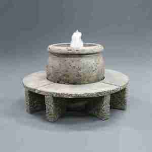 Fiore Mall Fountain with Granite Benches