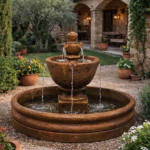 Fiore Tuscany Garden Fountain with 46" basin