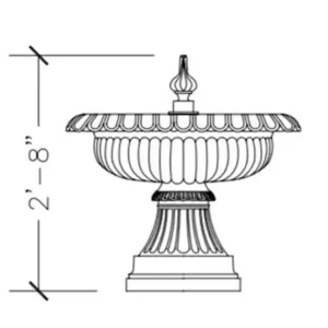 Cast Iron 1-tier Minimus Greco Fountain