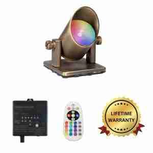 Brass Color Changing Underwater Light