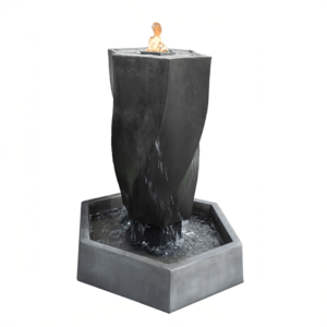 Gist Vortex Garden Fountain with Fire