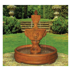 Henri Studio Medium Two Tier Leonesco Fountain in Grando Basin
