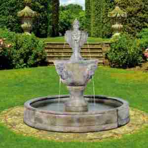 Henri Studio Medium Two Tier Leonesco Fountain in Valencia Basin