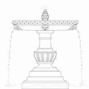 Lion Plaza Outdoor Fountain