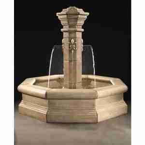 Fiore Plaza Fountain with Quatrefoil Basin