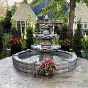 Massarelli Three Tier Renault Fountain with 8' Pool