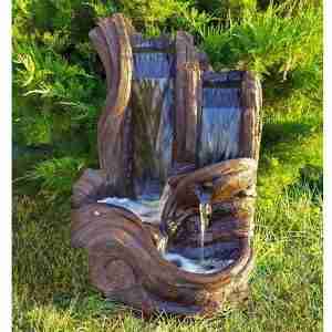 Henri Twin Falls Log Fountain