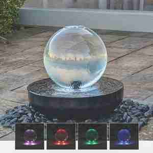 CRYSTAL SPHERE FOUNTAIN 14"