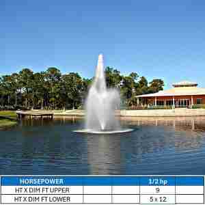 Aqua Master BISCAYNE Lake Fountain Decorative Series