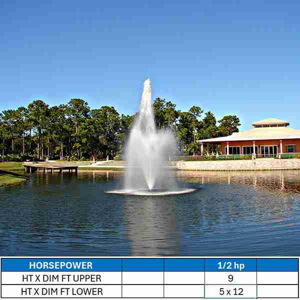 Aqua Master BISCAYNE Lake Fountain Decorative Series