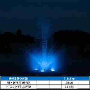 AquaMaster Grand Crown & Wide Geyser Lake Fountain